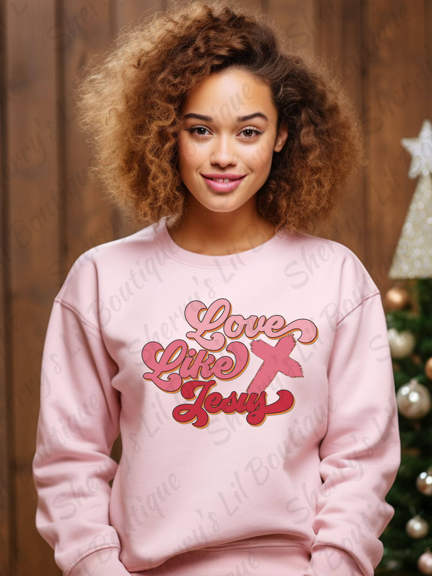 Love Like Jesus Pink Sweatshirt