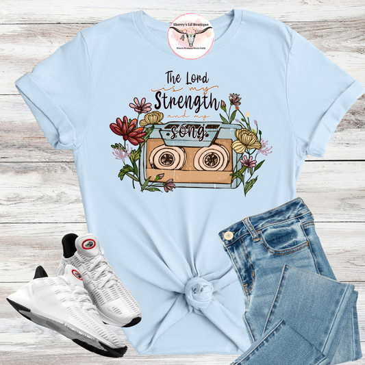 The Lord Is My Strength T-Shirt (Light Blue)