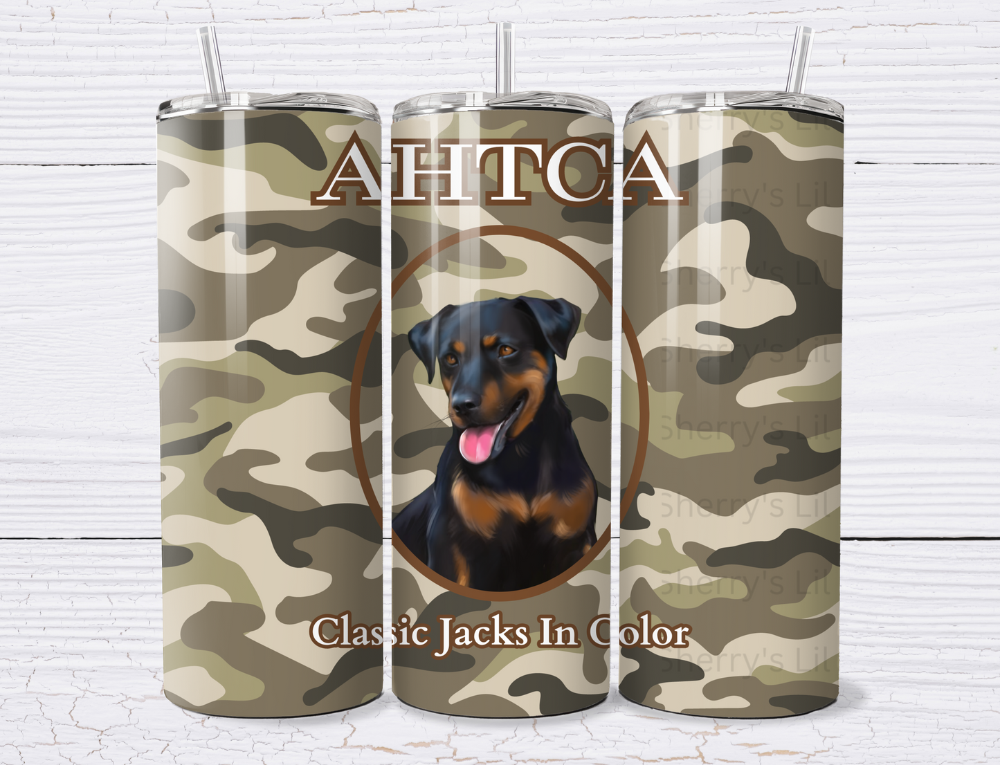 AHTCA Tumbler -Green Camo 20oz Insulated