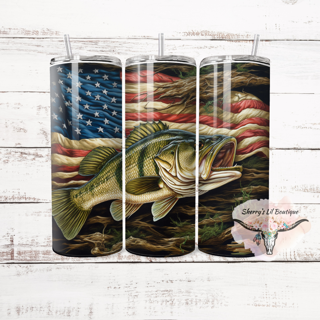 Flag and Fish Tumbler