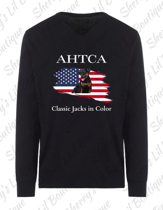 AHTCA American Flag Black LS T-Shirt - Unisex