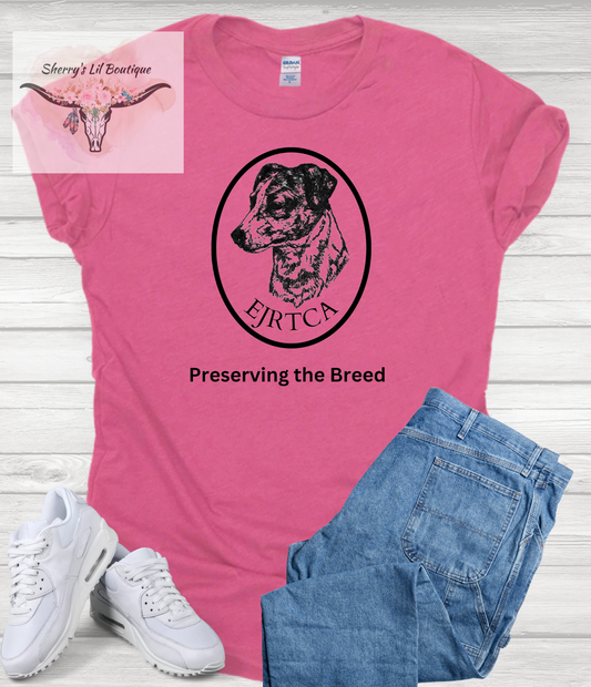 Pink short sleeve shirt with EJRTCA Graphic Design - sublimation
