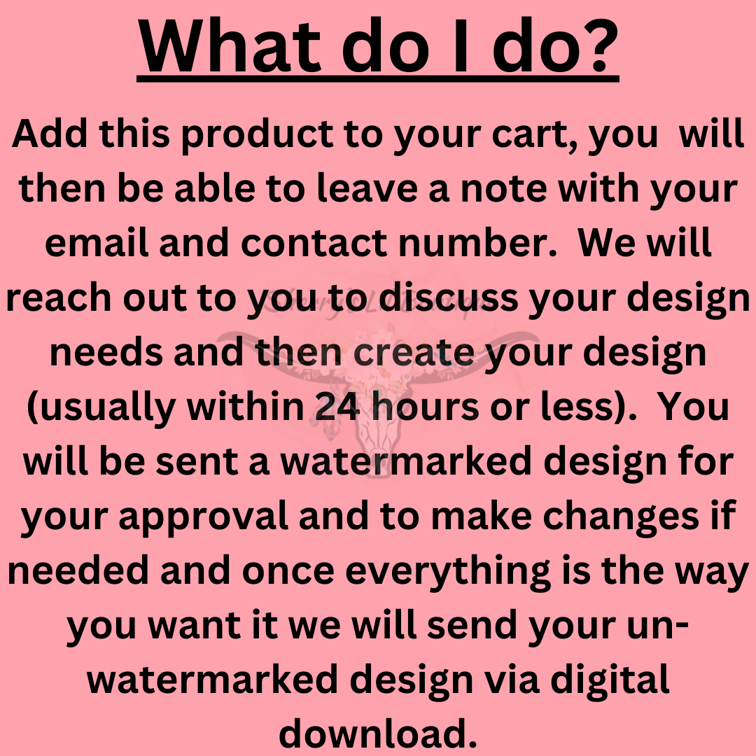 Instructions on how to order a custom made business card design